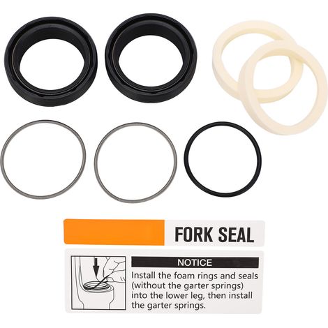 Kit de joints d'huile pour fourche avant de vélo, compatible avec tous les tubes intérieurs de 32 mm de diamètre (après 2016). Gravure de précision. Kit de joints de fourche à faible friction. (1/5)