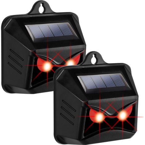 2pcs Répulsif solaire contre les animaux sauvages tels que les ratons laveurs, les chevreuils, les renards, les sangliers, etc. - 4 répulsifs efficaces avec lumière LED rouge (1/5)