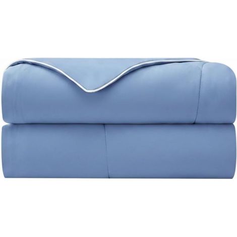 Cooling Blanket, Cooling Blanket, Summer Quilt, Lightweight Throw, Breathable, Air Permeable Structure, Soft Feel Fabric, Blue-Grey, Twin 173x229 cm (1/5)