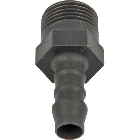 tecuro Schlauchtülle mit AG - Ø 10 mm x 1/2 Zoll - Nylon grau (1/5)