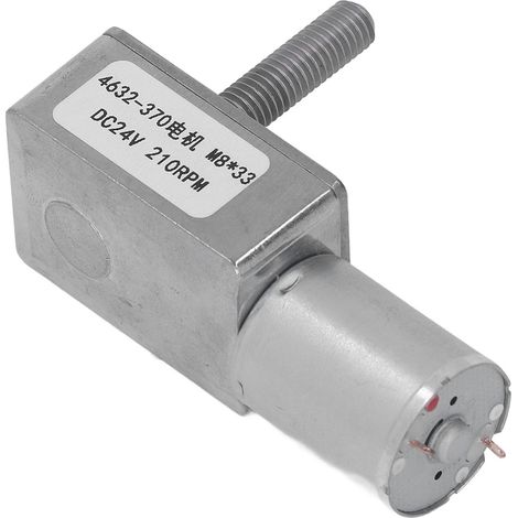 Moteur à vis sans fin turbo, micro-réducteur à torsion élevée, 24 V CC, M8x33 mm, outils électriques, 210 tr/min (1/5)