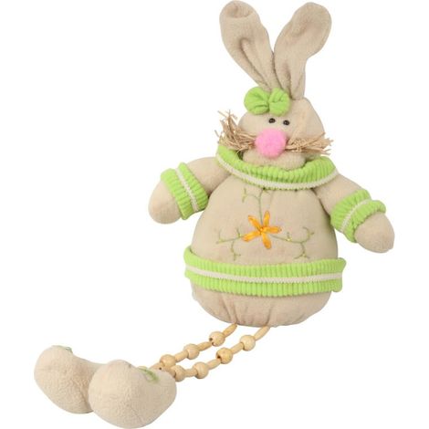 Coniglietto pasquale verde con le gambe penzolanti (1/2)