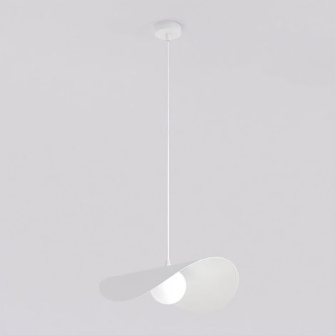 Lampada a sospensione Ritual in acciaio bianco opaco (1/5)