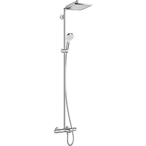 Hansgrohe Crometta - Thermostat-Wannenarmatur E 240 Showerpipe mit Zubehör, Chrom 27298000 (1/4)