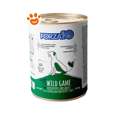 Forza10 Dog Maintenance Adult Selvaggina con Patate e Carote  - Forza10 Dog Maintenance Adult Selvaggina con Patate e Carote - Lattina Da 400 Gr
