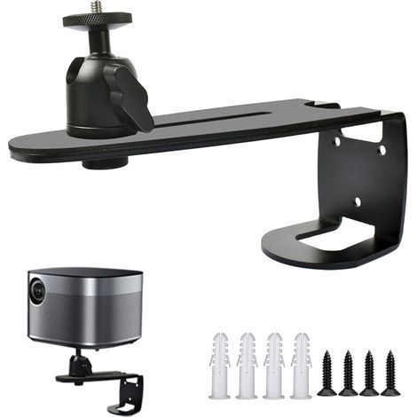 Support Videoprojecteur Ajustable, Support Projecteur Fixation Murale, Pied Videoprojecteur Rotation à 360°, Multifonctionnel SupportRetroprojecteur pour les Salons, les Chambres et les Bureaux (1/5)
