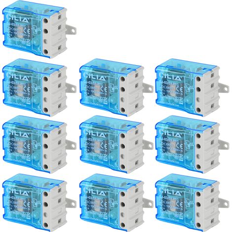 Lot de 10 Télérupteur Silencieux CILIA EVO 230V 10A Relais à Impulsions avec Condensateur Intégré Compatible avec Finder 27.21 Jusqu'à 15 Boutons Lumineux