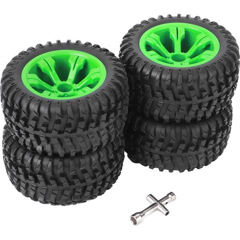 Pneus en caoutchouc pour voitures RC 1:12, jantes tout-terrain pour WLtoys 12428 et 12427 (1/5)