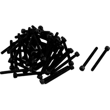50pcs M2.5 x 25 mm Vis à six pans creux hexagonale boulon Acier allié métaux