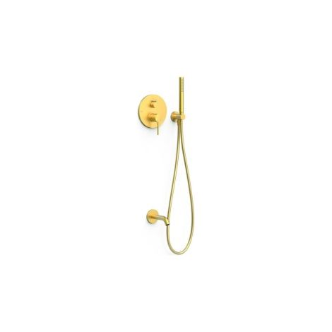 Kit mitigeur encastré 2 voies Rapid‑box pour baignoire et douche Study Or Mat 24K - TRES 26238006OM