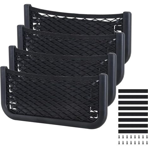 4-teiliges Auto-Aufbewahrungsnetz, 26 x 12 cm, multifunktionale Organizer-Tasche für Auto, Utensilien, Camping, Boote, Zuhause (1/5)