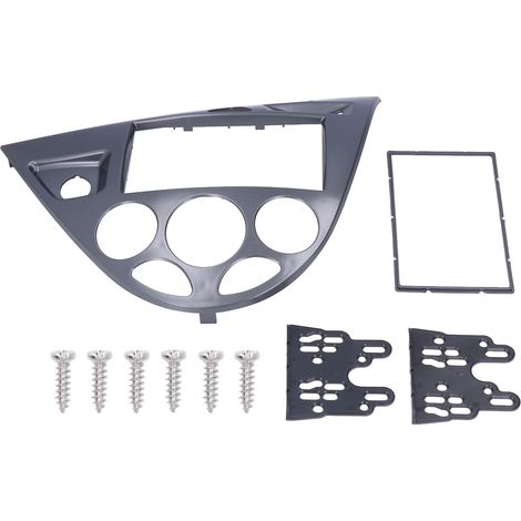 Autoradio 2DIN CD DVD USB pour Ford Focus 1998-2006, Panneau Tableau de Bord Argent Gris, Insert de Garniture, Kit de Montage Plug and Play, Remplacement Direct (1/5)