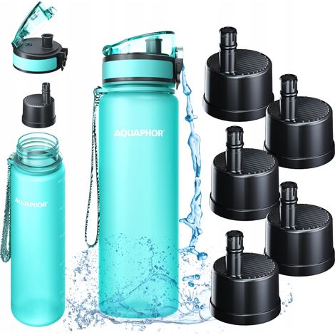 Aquaphor City Mint 0,5L Wasserfilterflasche für Spaziergänge, Training und Laufen (1/5)