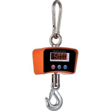 Balance suspendue numérique LED 500kg rechargeable – batterie 1500mAh, tare/remise zéro, pour chantier, pêche et marché (1/5)