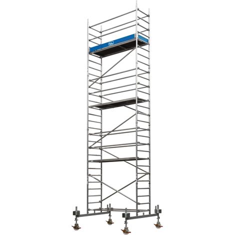 Iller Fahrgerüst mit Fahrbalken 2,20x0,75m und 200mm Rollen spindelbar 8,55m AH