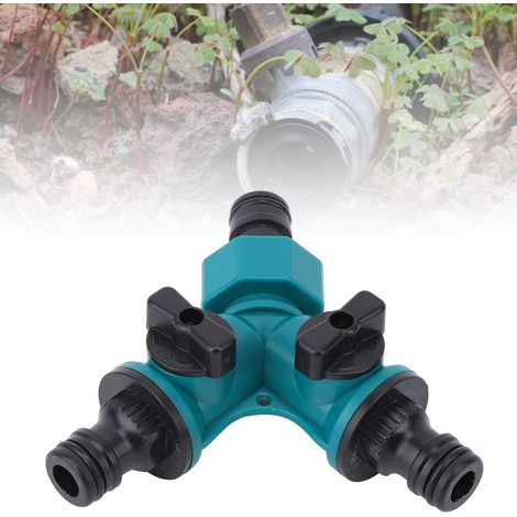2 Raccords en Y à 3 voies avec vanne pour tuyau d'eau, adaptateur de connexion (1/5)