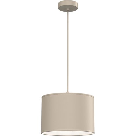 Suspension minimaliste Arden Luminex beige 1x E27 15W abat-jour 25 cm tissu acier (1/2)