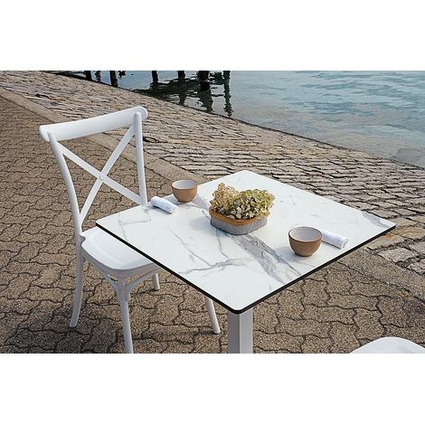Piano in HPL, marmo 55x70 cm. Tavolo componibile. MALIGI HOME MG-ORSOLA HPL (1/2)