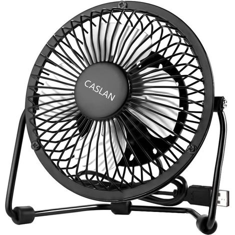 Ventilateur USB en métal, mini ventilateur de bureau USB 4 pouces, puissant et silencieux, compatible avec la plupart des appareils portables.-AquaForge