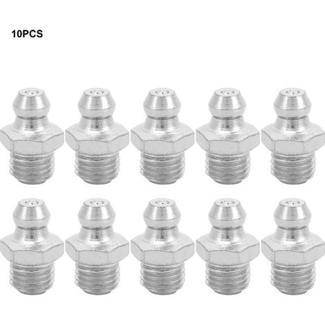 Tip of graisse of replacement metal, 10 pieces, fitting of nozzle, accessory of lubrification for gun to mamelon (02) (1/5)