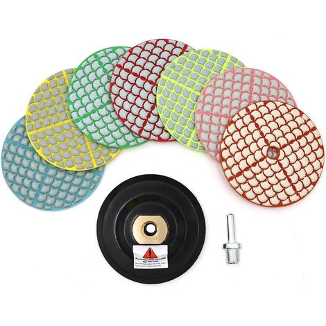 Disque Diamant Polissage Grain 50-3000, 100mm pour Marbre (1/5)