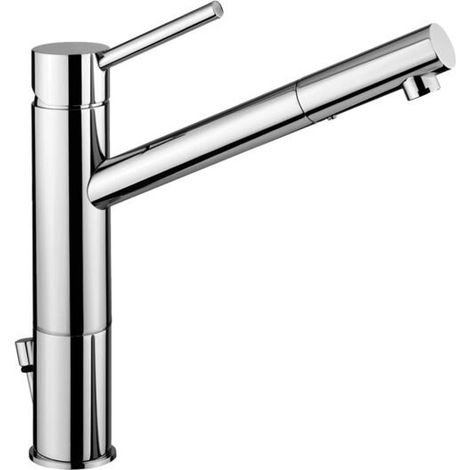 Paffoni série Birillo mitigeur de lavabo avec long bec BI081CR93  Chromé - Laiton (1/2)