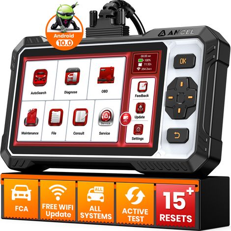 Tablette diagnostic automobile ANCEL FX6100 Android 10.0 tous calculateurs ECU multi-marques 12V, scanner OBDII 15 fonctions de réinitialisation entretien test actif WIFI mise à jour gratuite compatib (1/5)
