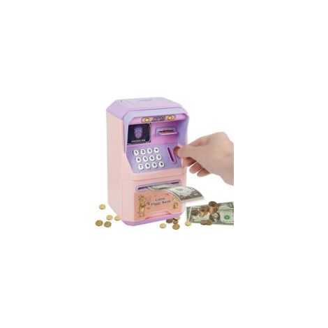 Tirelire électronique code accès - 1 pièce, Coffre-fort billets pièces, Distributeur son, Pour 3-12 ans - /Multicolore (1/5)