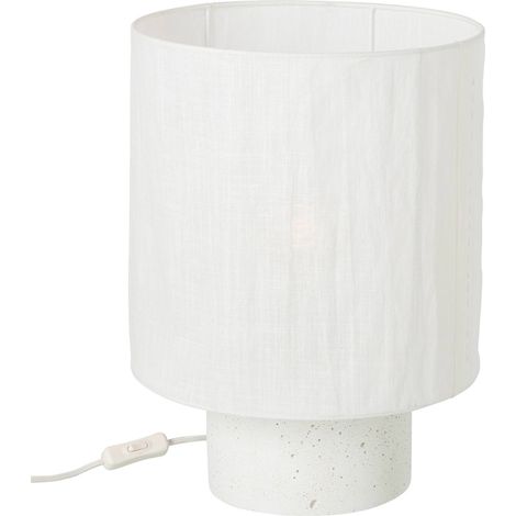 Lampe de table blanche en ciment (1/4)