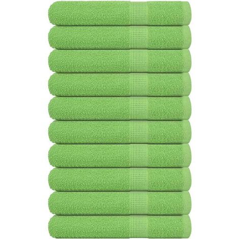 Serviettes FROGN, lot de 10, vert pomme, 100 x 200 cm, 360 g/m²