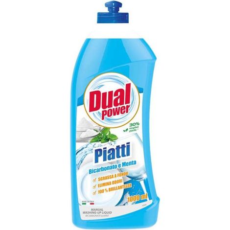 Detersivo per piatti Dual Power Piatti al gusto di soda e menta, 1 litro