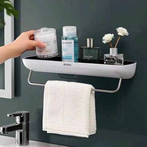 Alovez - de Douche, Etagere Salle de Bain sans Percage, Antirouille Porte Savon Douche, Espace en Aluminium Rangement Douche, serviteur de Douche (1/5)