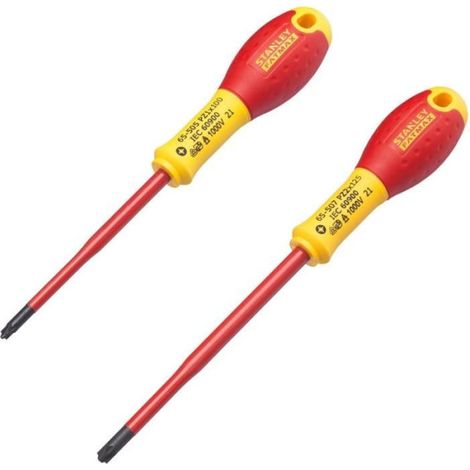 Jeu de 2 Tournevis - STANLEY FATMAX - FMHT0-62649 - Borniers Isolés 1000V - PZ1X100 + PZ2X125 (1/5)