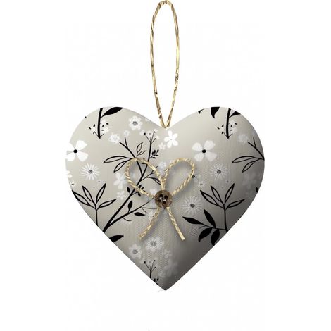 Coeur à suspendre en coton 10x10 cm AIMEE, par Soleil d'Ocre