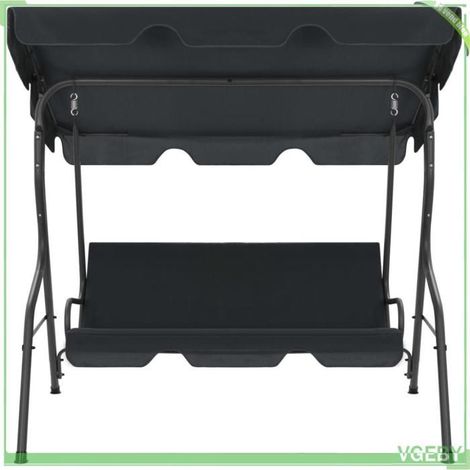 Balancelle de jardin - FAFEICY - 45352 - Anthracite - 170x110x153 cm - Cadre acier (1/5)