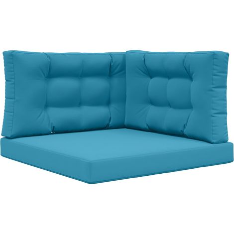 Maison Exclusive - Sofakissen für draußen 3 pcs Königsblau Polyes