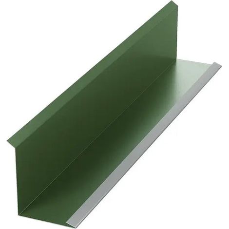Larmier de mur pente, fixation des bacs au mur, vert mat RAL 6020