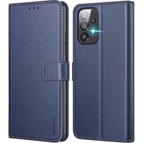 Samsung Galaxy A53 5G Handyhülle Leder Flipcase Blau mit Kartenschlitzen (1/5)