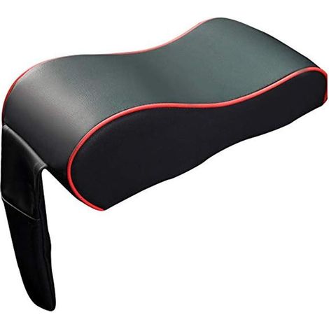 Coussin d'accoudoir de voiture, coussin de barre de maintien en cuir PU, coussin de siège universel en mousse à mémoire de forme pour console centrale. (1/4)