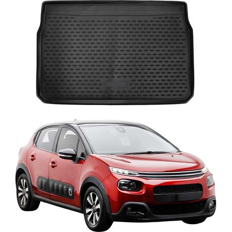 OMAC Tapis de Coffre Compatible avec Citroen C3 Aircross 2017-2024 en Caoutchouc Noir (1/5)