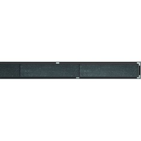 Caniveau de douche public, grille design 80, carrelage, longueur = 1500 mm