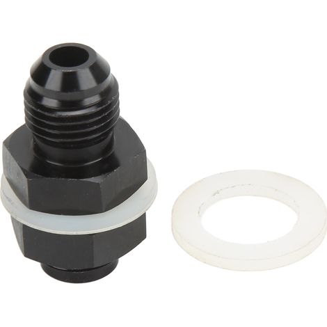 Schottverschraubung für Brennstoffzellen mit PTFE-Dichtung, schwarz eloxierter Anschluss aus 6061-T6 Aluminiumlegierung für die meisten AN6-Flüssigkeiten (1/5)