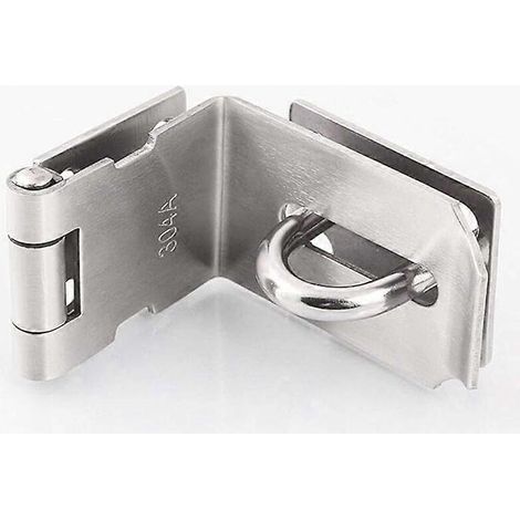 loquet de porte à angle droit en acier inoxydable à 90 degrés, verrou coulissant, cadenas robuste (1/5)