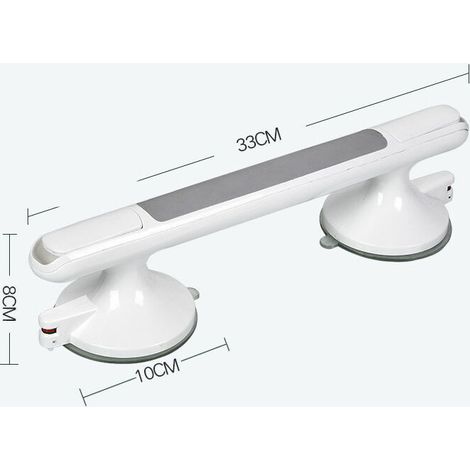 Bathtub Safety Handles, Shower Handles, Wall Mounted Grab Bar with Suction Cups, No Drilling, Grab Bar Handle Bathroom Grab Bar for Elderly, Disabled (