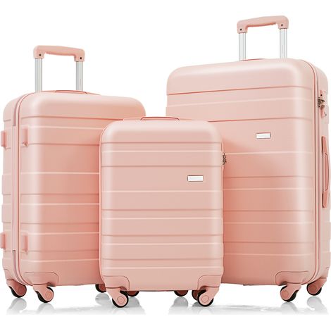 Ensemble de boîtier, rose, pour maison et usage quotidien, ensemble M-L-XL, étui rigide en ABS, ensembles de boîtiers durables