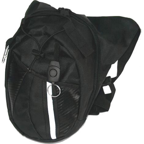 Sacoche de jambe moto en toile Oxford solide, décorative et pratique, sac latéral moto (1/5)