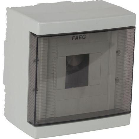 Tableau mural 4 modules gris RAL 7035 avec porte transparente fumée 140 x 180 x 100 IP40 FAEG - FG14404