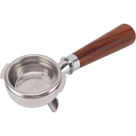 Siebträger 58 mm, 2 Ausläufe, Edelstahl, abnehmbarer Holzgriff für NOWWA A1 Kaffeemaschine, Zubehör für feinen Kaffeefilter (1/5)