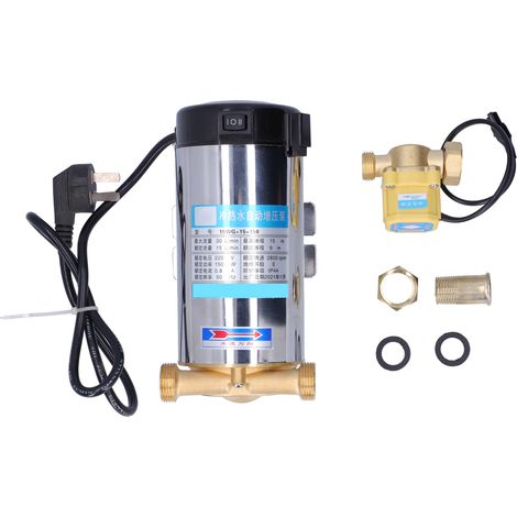 Pompe de surpression jaune silencieuse automatique eau chaude et froide G1in 15WG‑15‑150 prise AU AC220V (1/5)