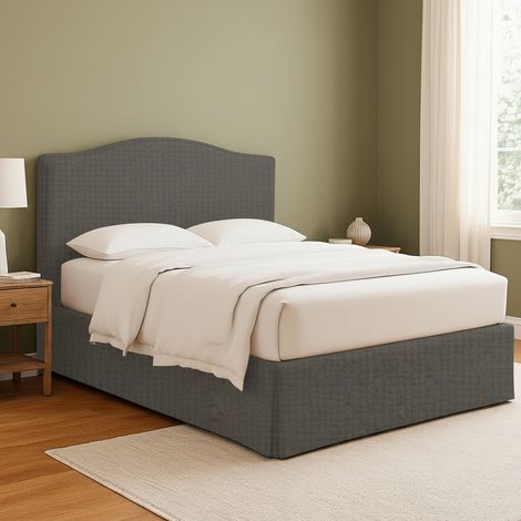 Letto Piazza e Mezza Blyth, Sfoderabile, Contenitore Made in Italy, Grigio Tortora (1/5)